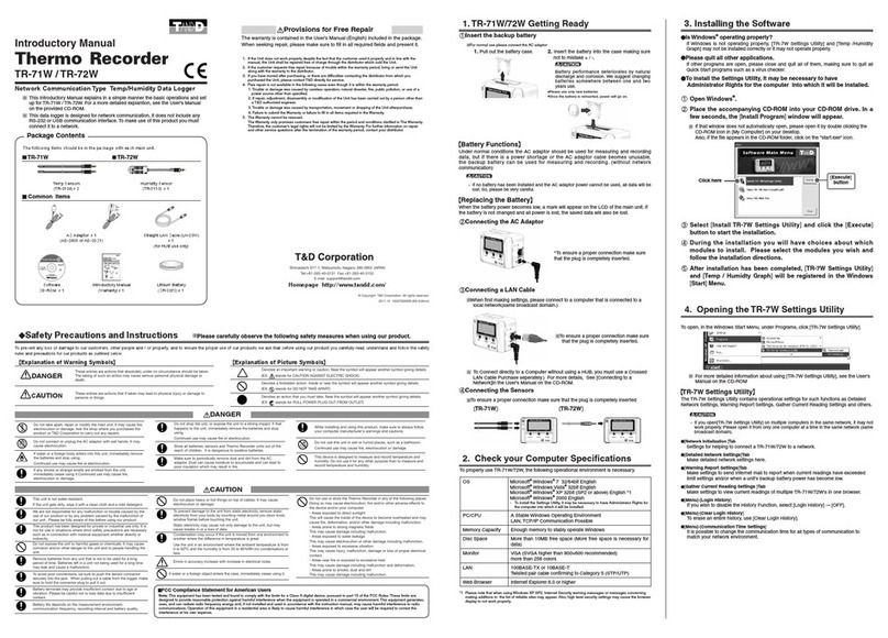 T&D TR-71W User manual