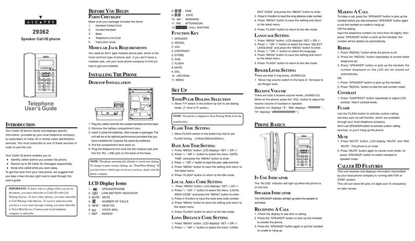 Alcatel 29362 User manual