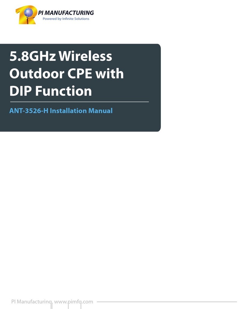 PI Manufacturing ANT-3526-H installation manual
