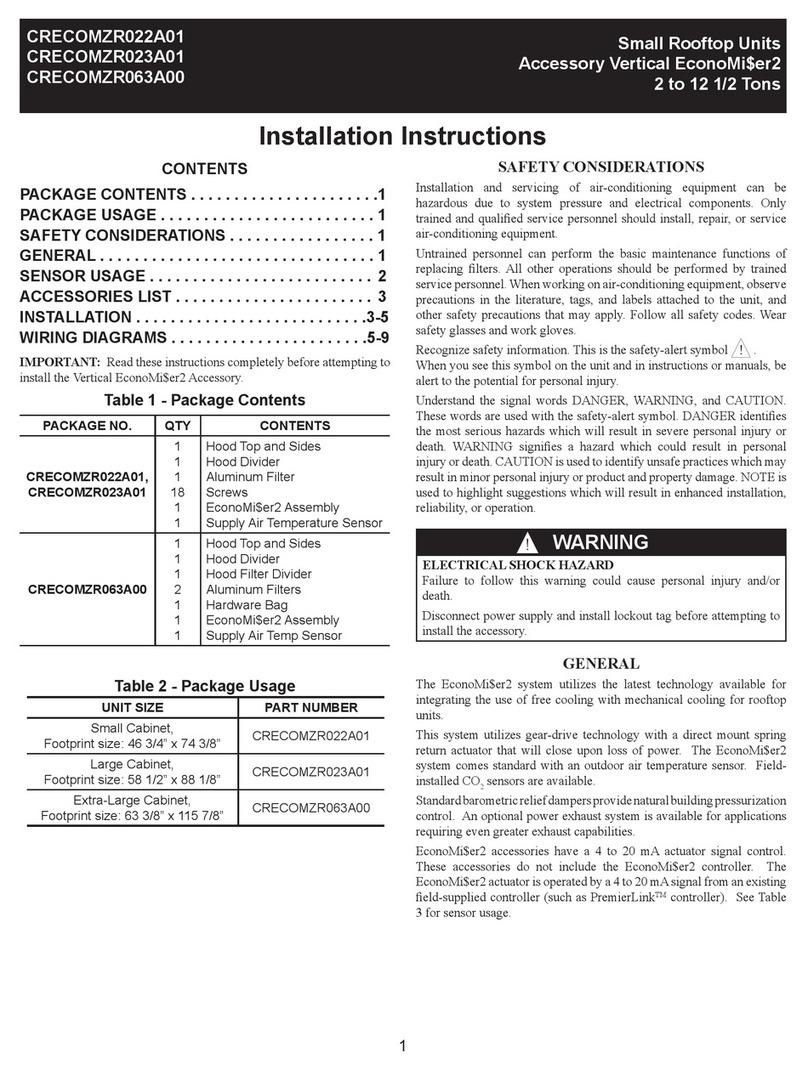Carrier CRECOMZR022A01 User manual Carrier CRECOMZR022A01 User manual