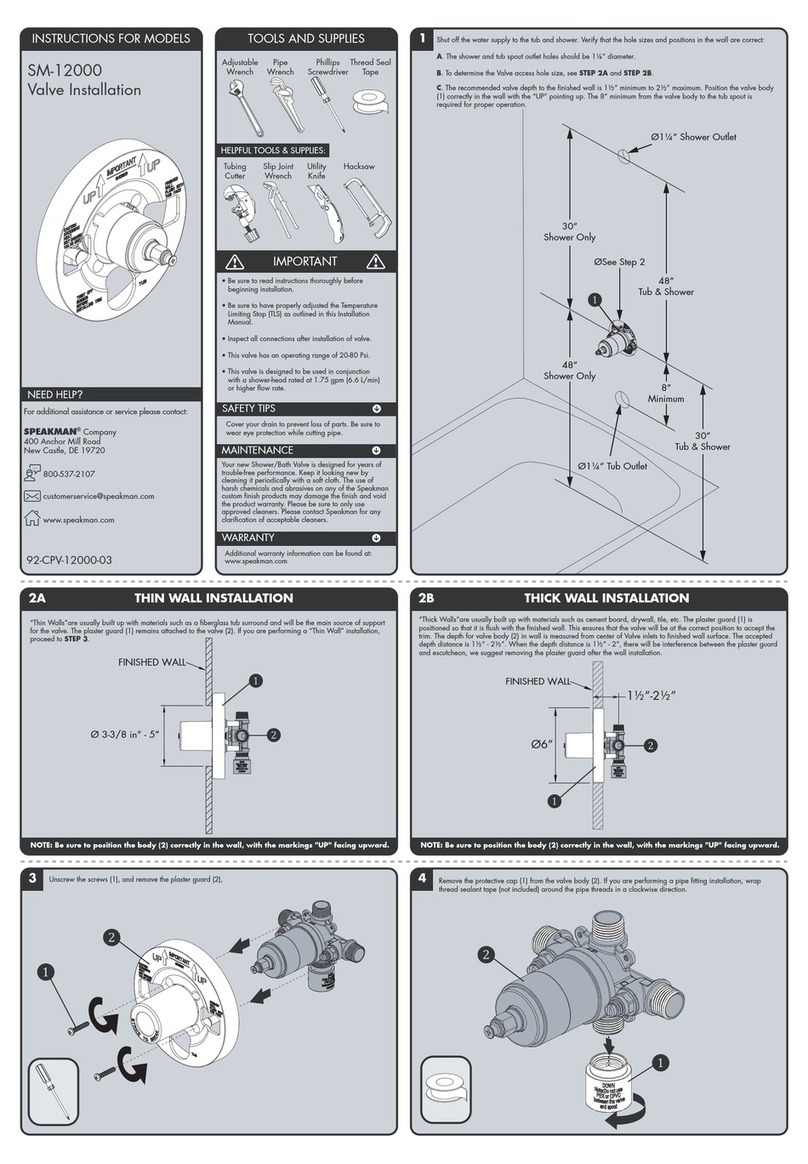 Speakman SM-12000 installation instructions
