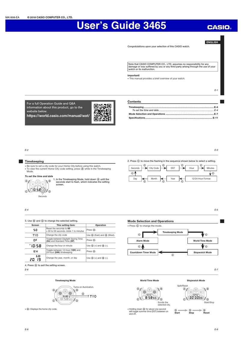 Casio 3465 User manual