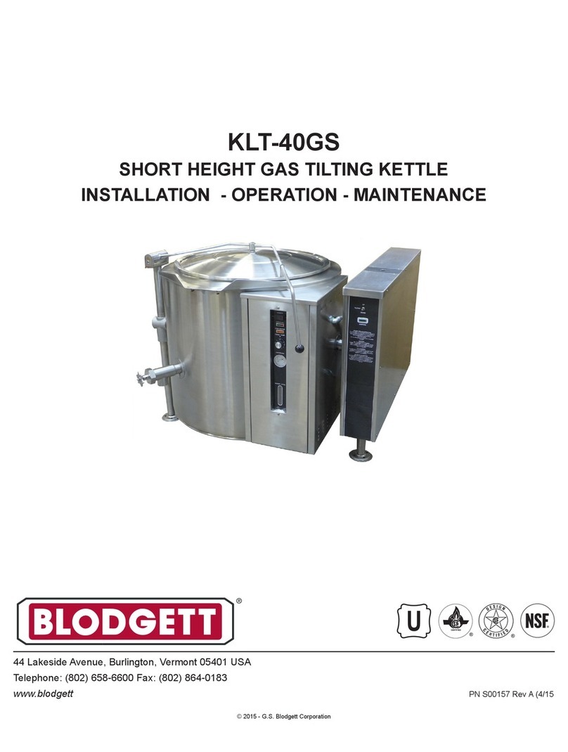 Blodgett KLT-40GS Owner's manual