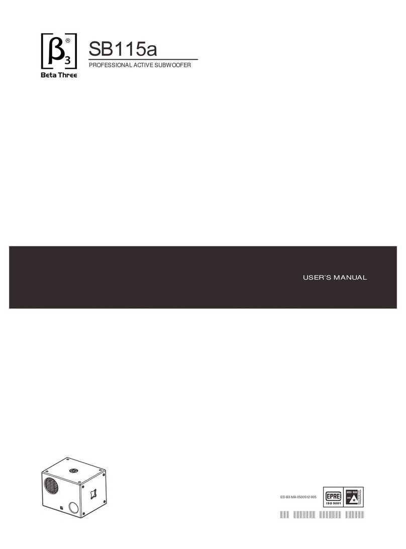 Beta Three SB115a User manual