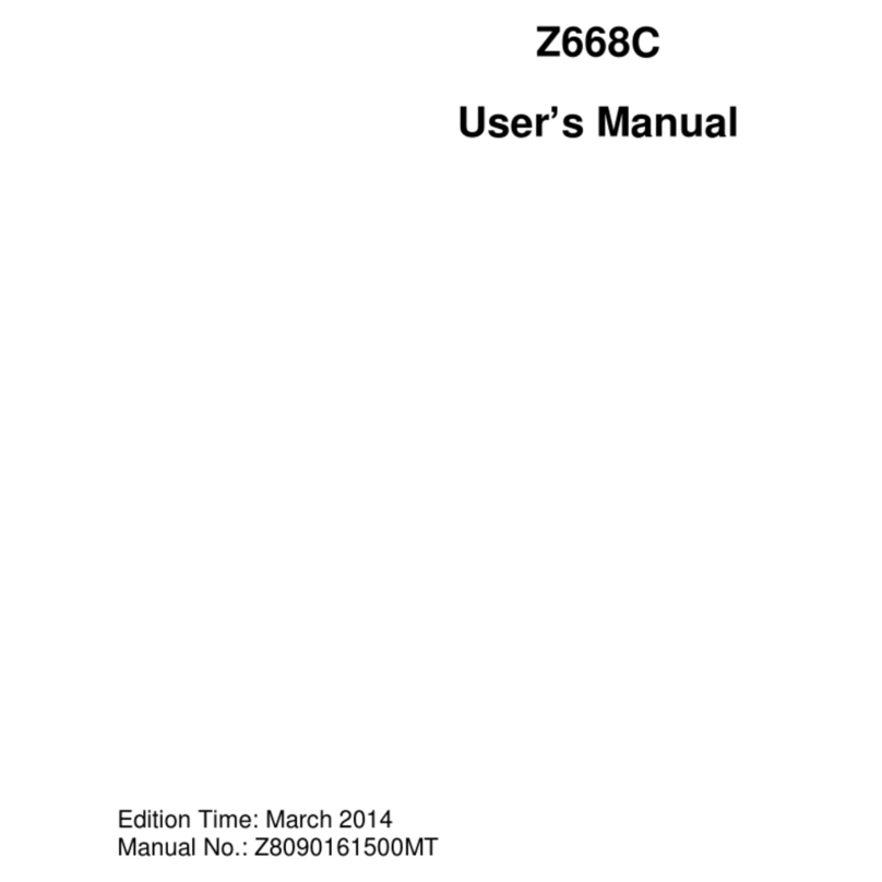 Zte Z668C User manual