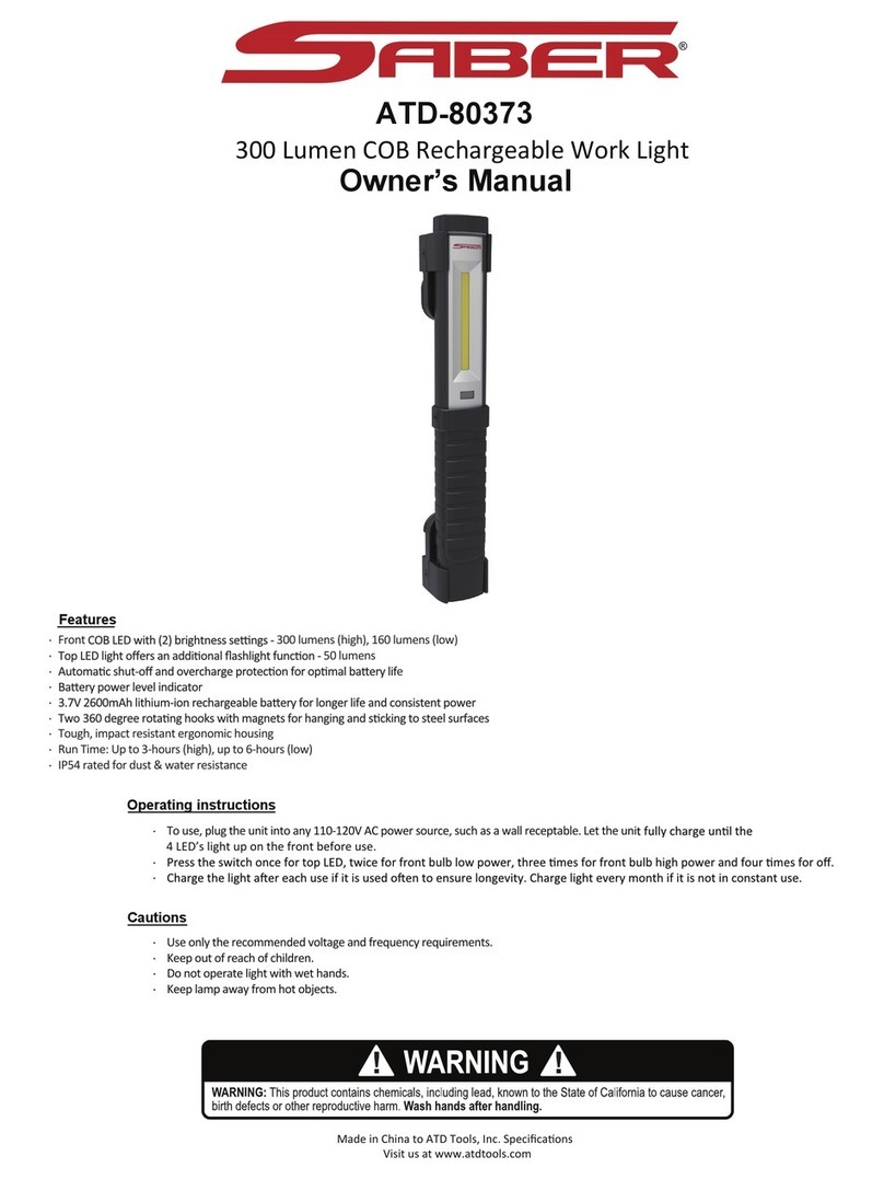 Saber Compact ATD-80373 owner's manual