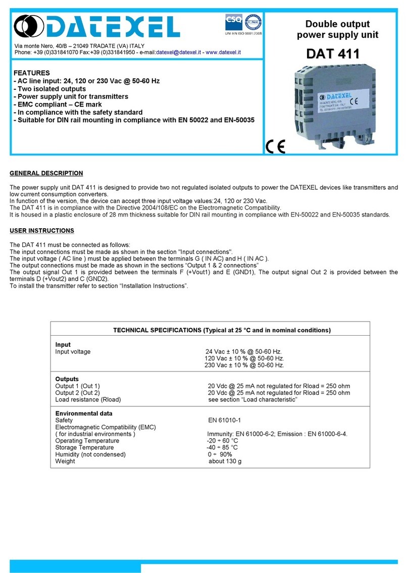Datexel DAT 411 User manual