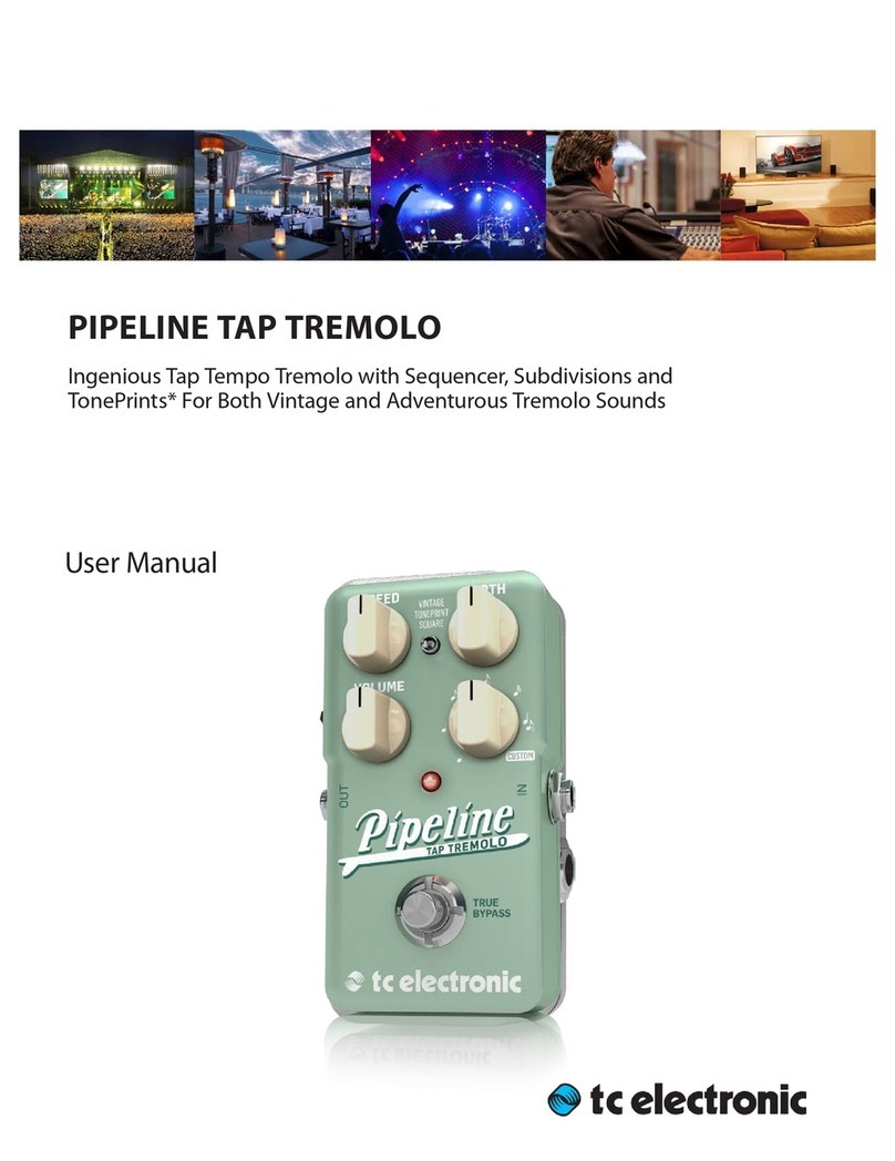 TC Electronic Pipeline TAP TREMOLO User manual