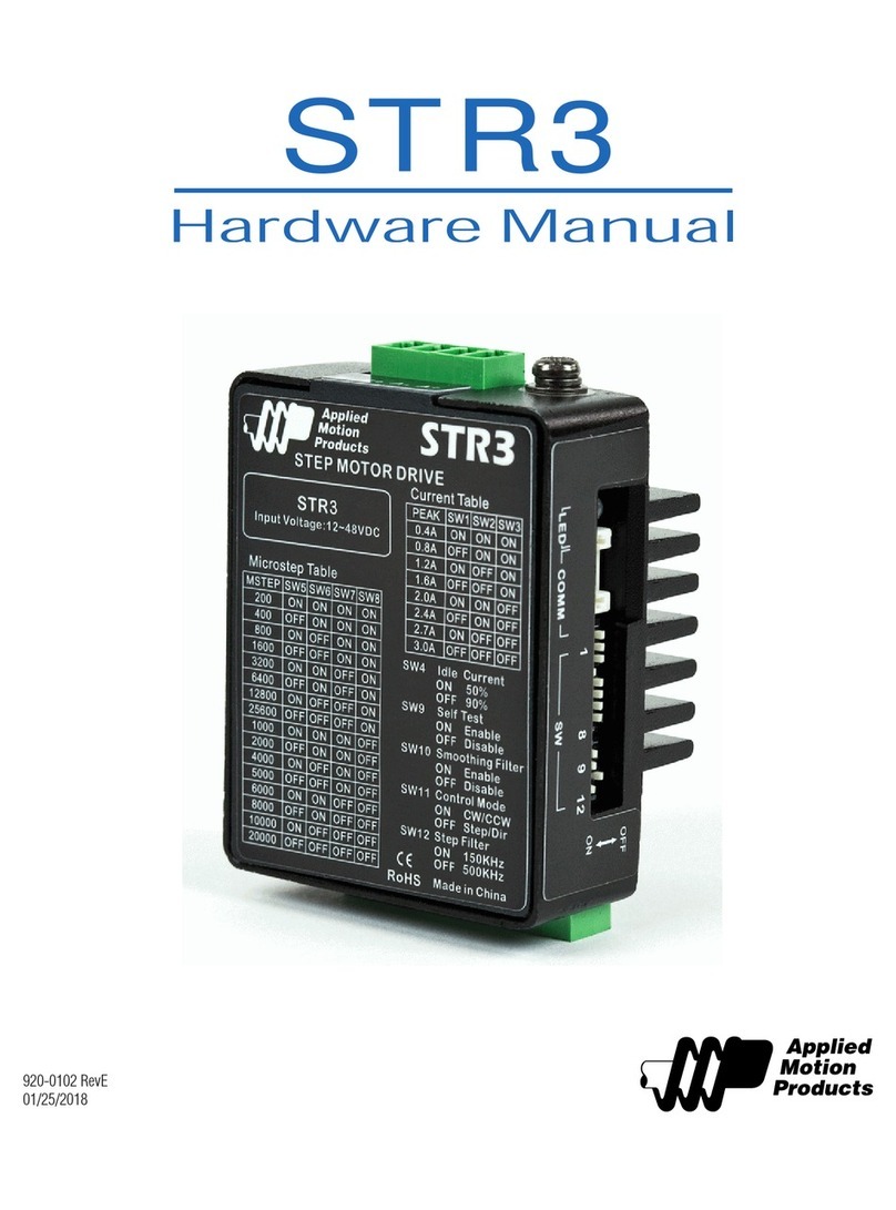 Applied Motion Products STR3 Hardware manual Applied Motion Products STR3 Hardware manual
