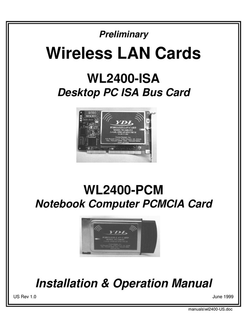 YDI WL2400-ISA Installation & operation manual YDI WL2400-ISA Installation & operation manual