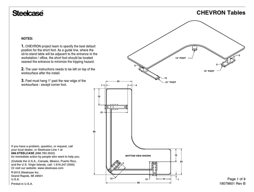 Steelcase CHEVRON User manual