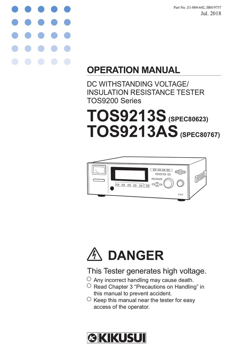 Kikusui TOS9213S User manual