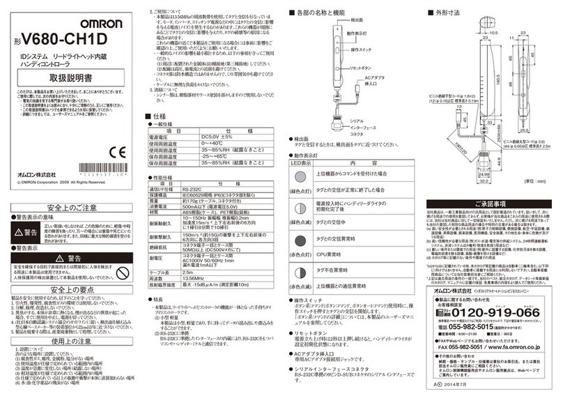 Omron V680-CH1D User manual