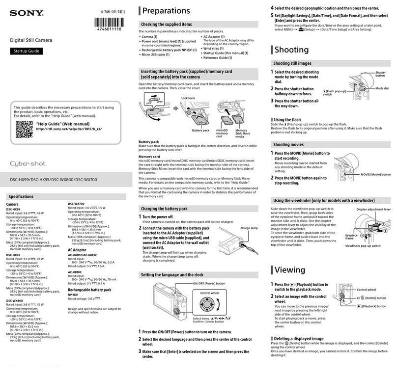 Sony Cyber-shot DSC-HX99 User guide