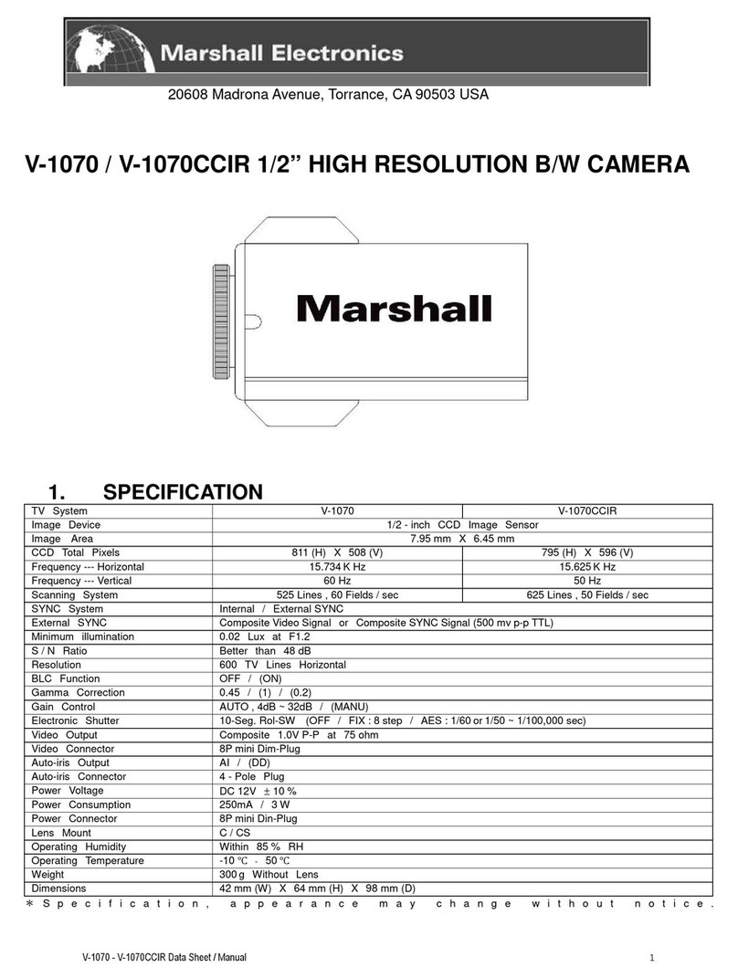 Marshall Electronics V-1070CCIR manual