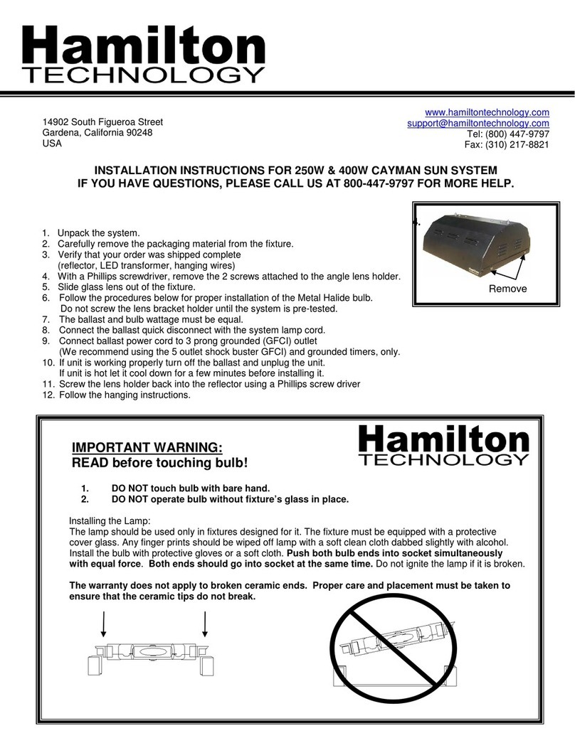 Hamilton Technology CAYMAN installation instructions Hamilton Technology CAYMAN installation instructions