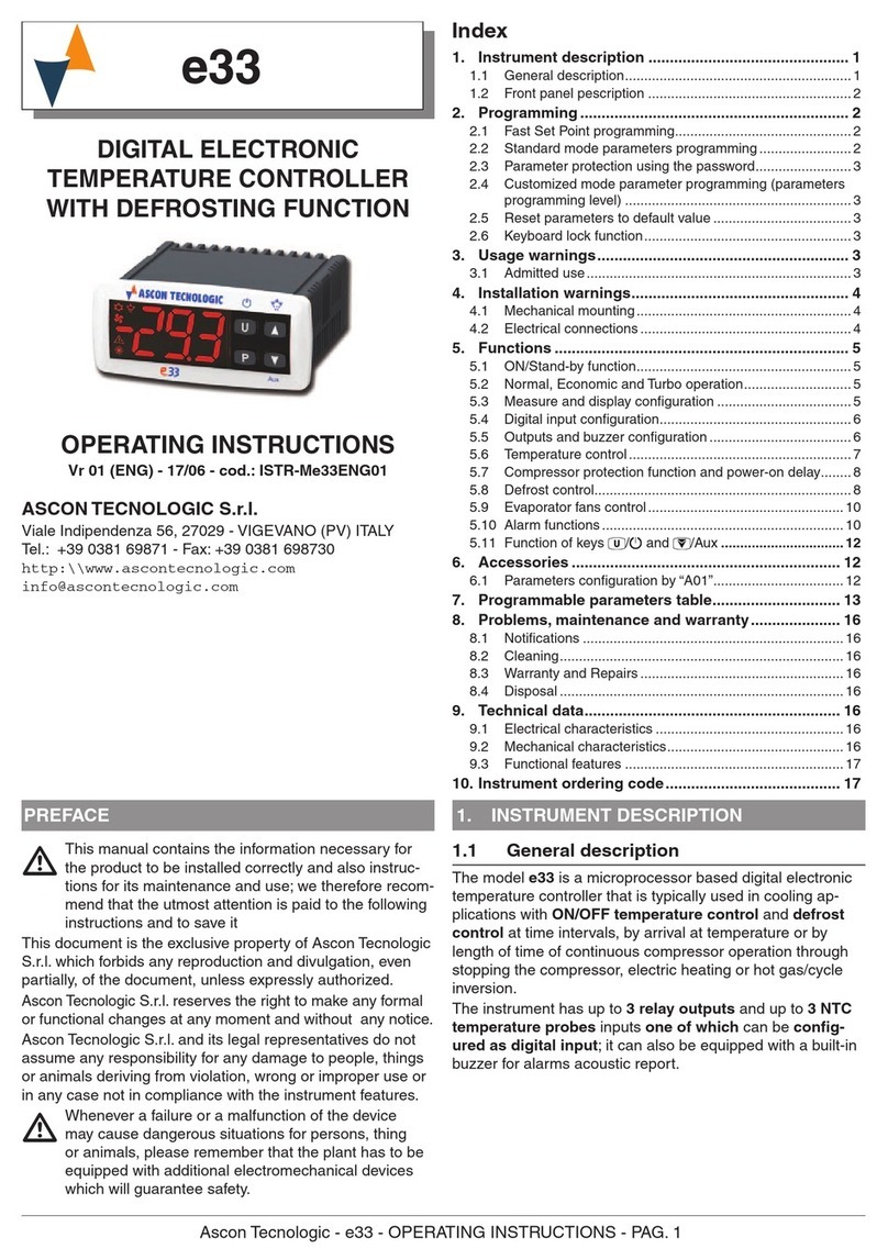 ascon e33 User manual