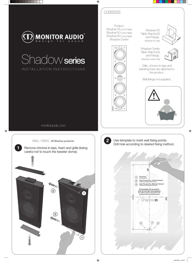 Monitor Audio Shadow 50 User manual