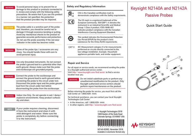 Keysight Technologies N2142A quick start guide