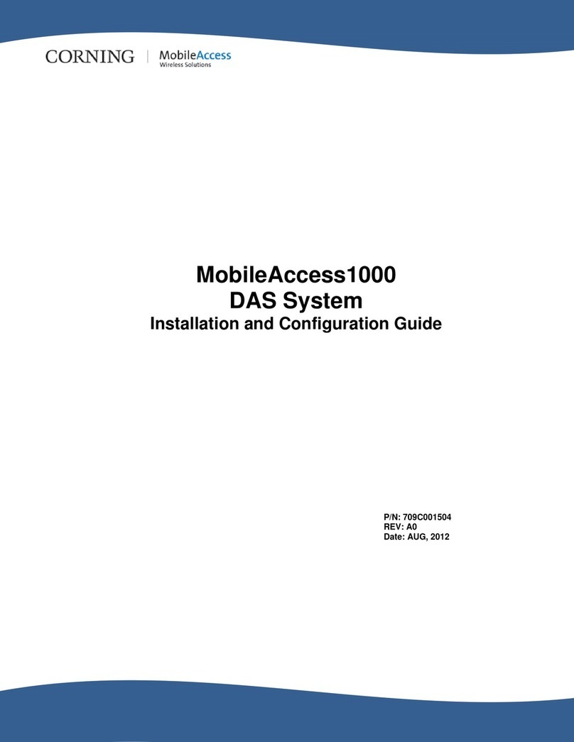 CORNING MobileAccess1000 Installation and configuration guide