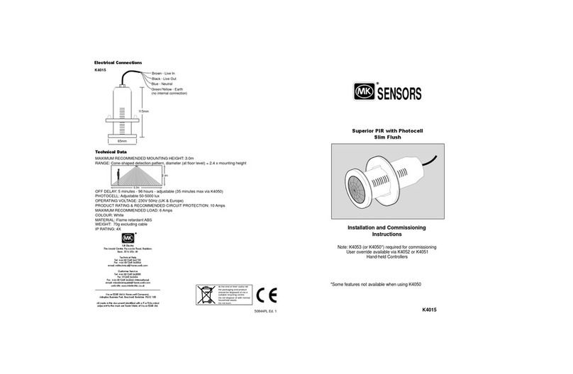 MK Sensors K4015 Installation and commissioning instructions