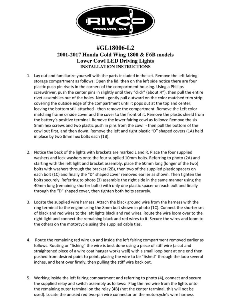 Rivco GL18006-L2 installation instructions