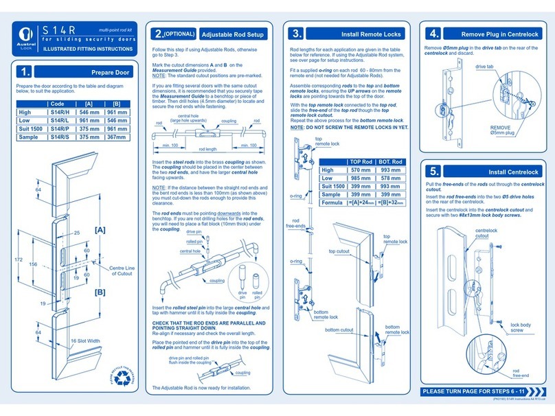 Austral Lock S14R User manual