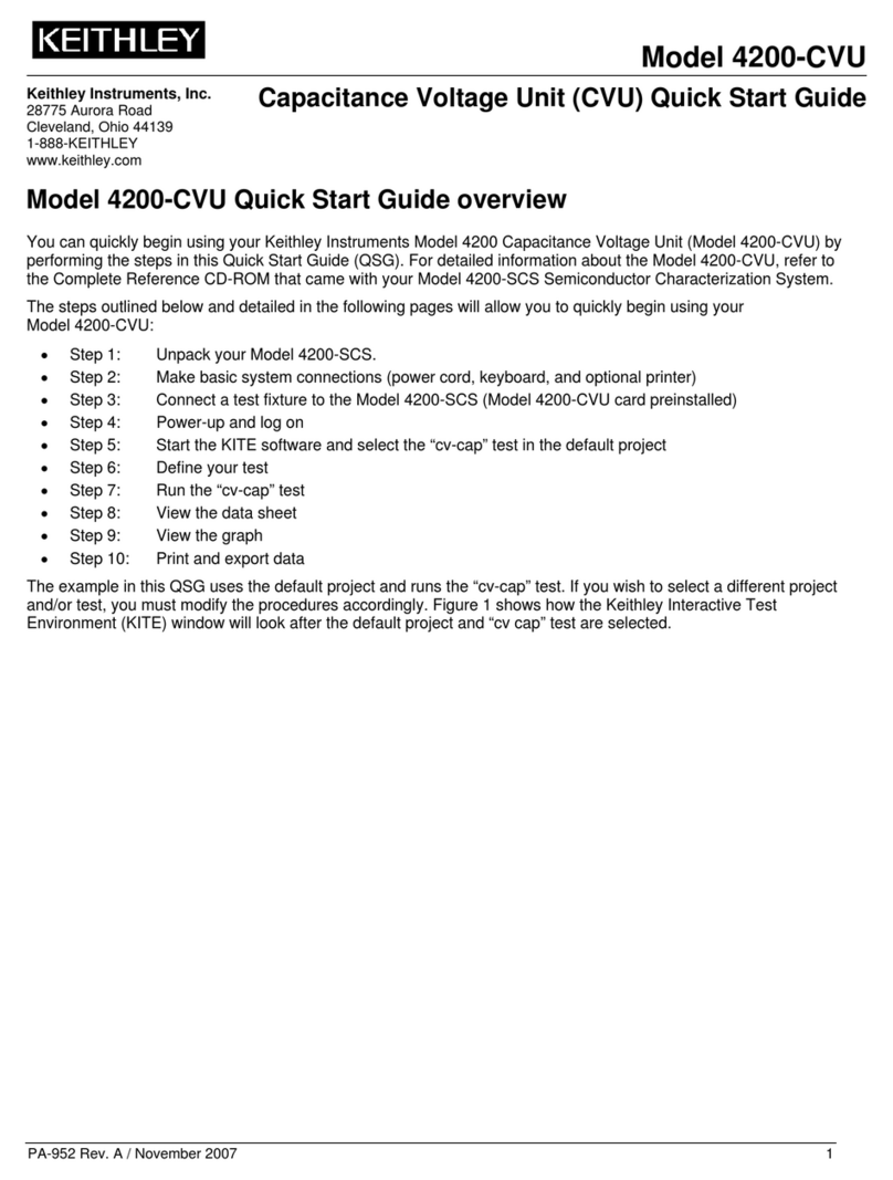 Keithley 4200-CVU quick start guide