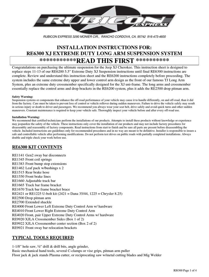 Rubicon Express RE6300 User manual