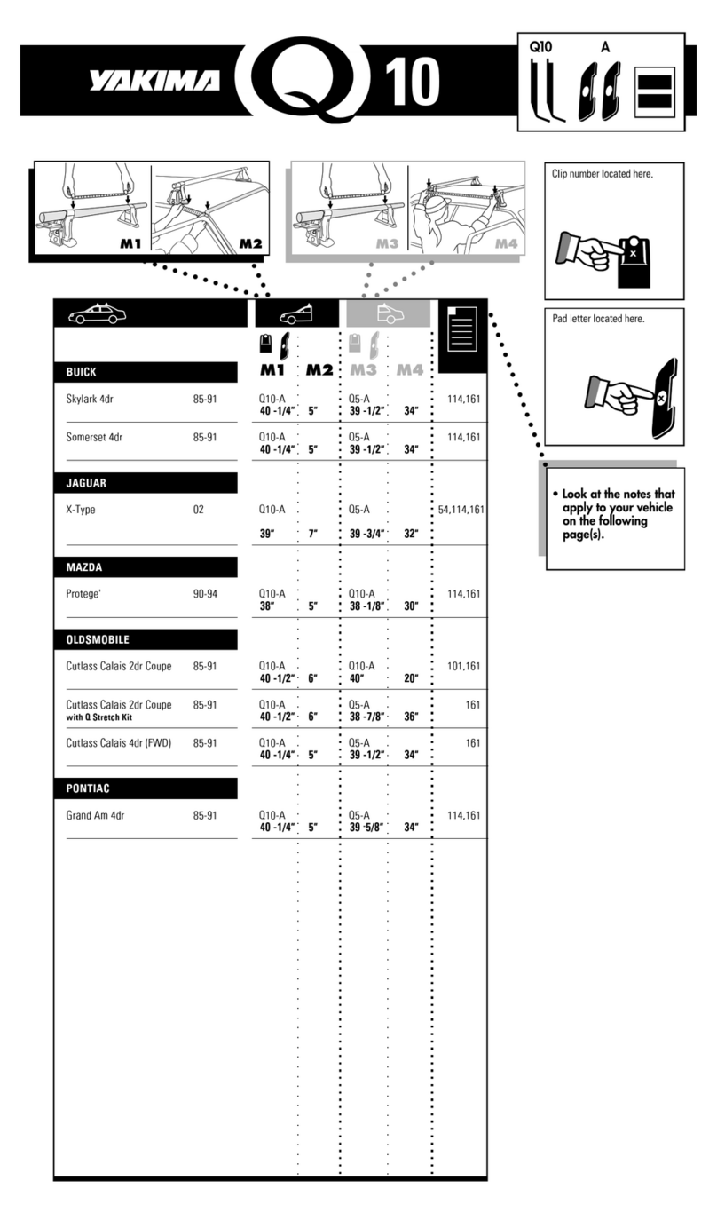 Yakima Q10 User manual Yakima Q10 User manual