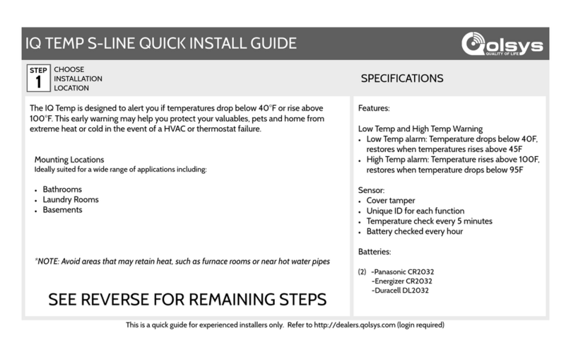 QOLSYS IQ TEMP User manual