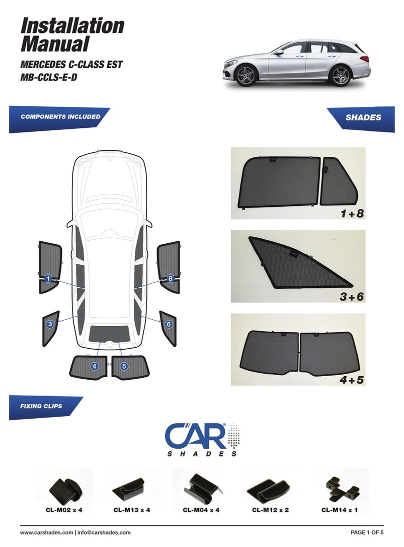 Car Shades MB-CCLS-E-D installation manual