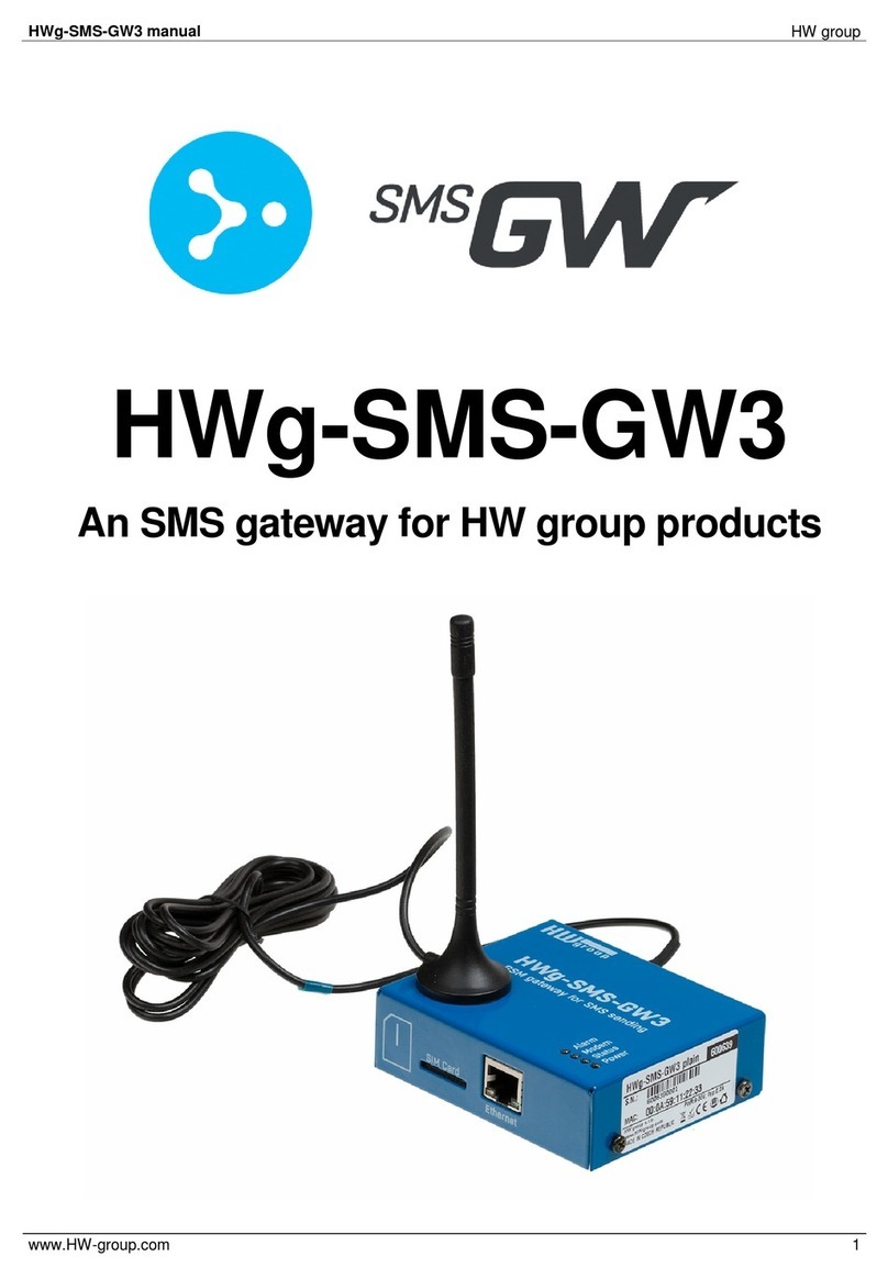 HW Group HWg-SMS-GW3 manual