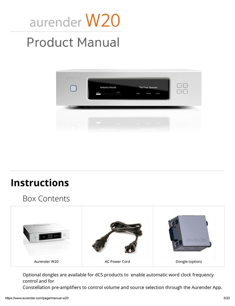 Aurender W20 product manual