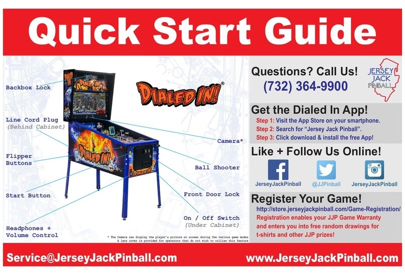 Jersey Jack Pinball Dialed in! quick start guide Jersey Jack Pinball Dialed in! quick start guide