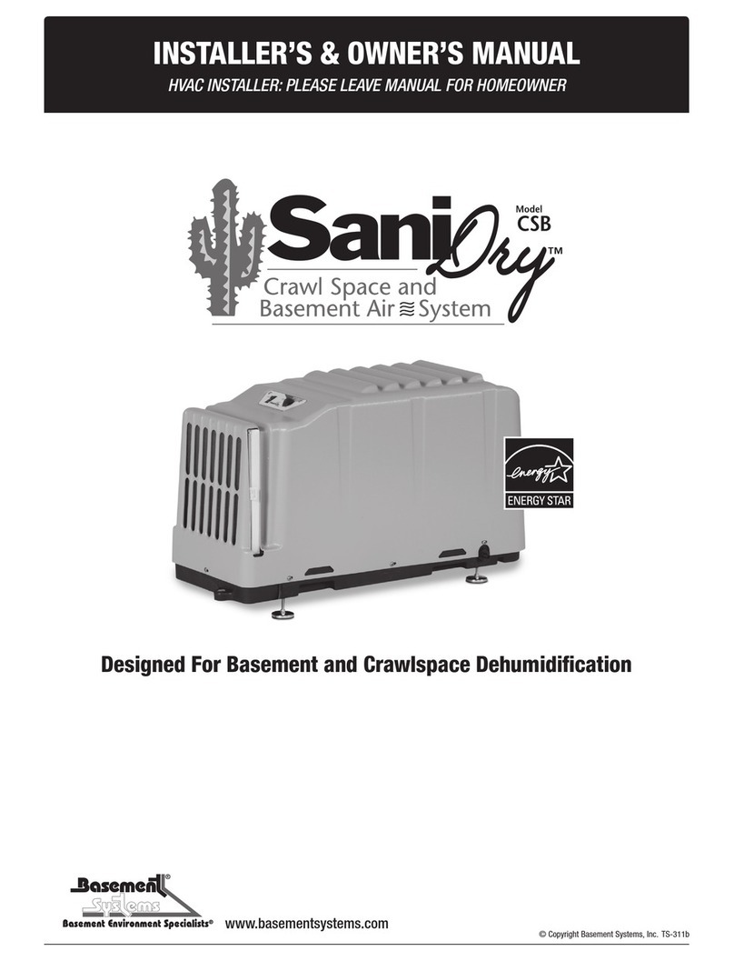 Basement Systems Sani Dry CSB User manual