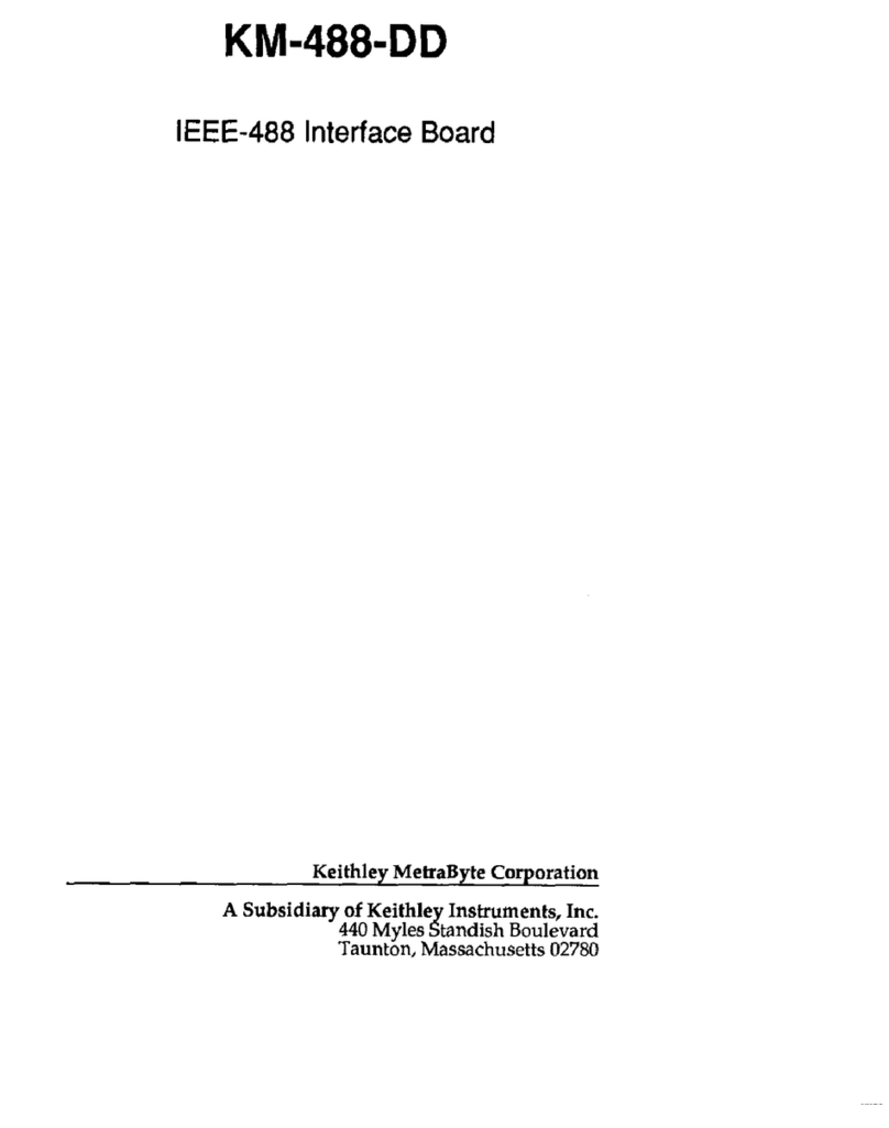 Keithley KM-488-DD User manual