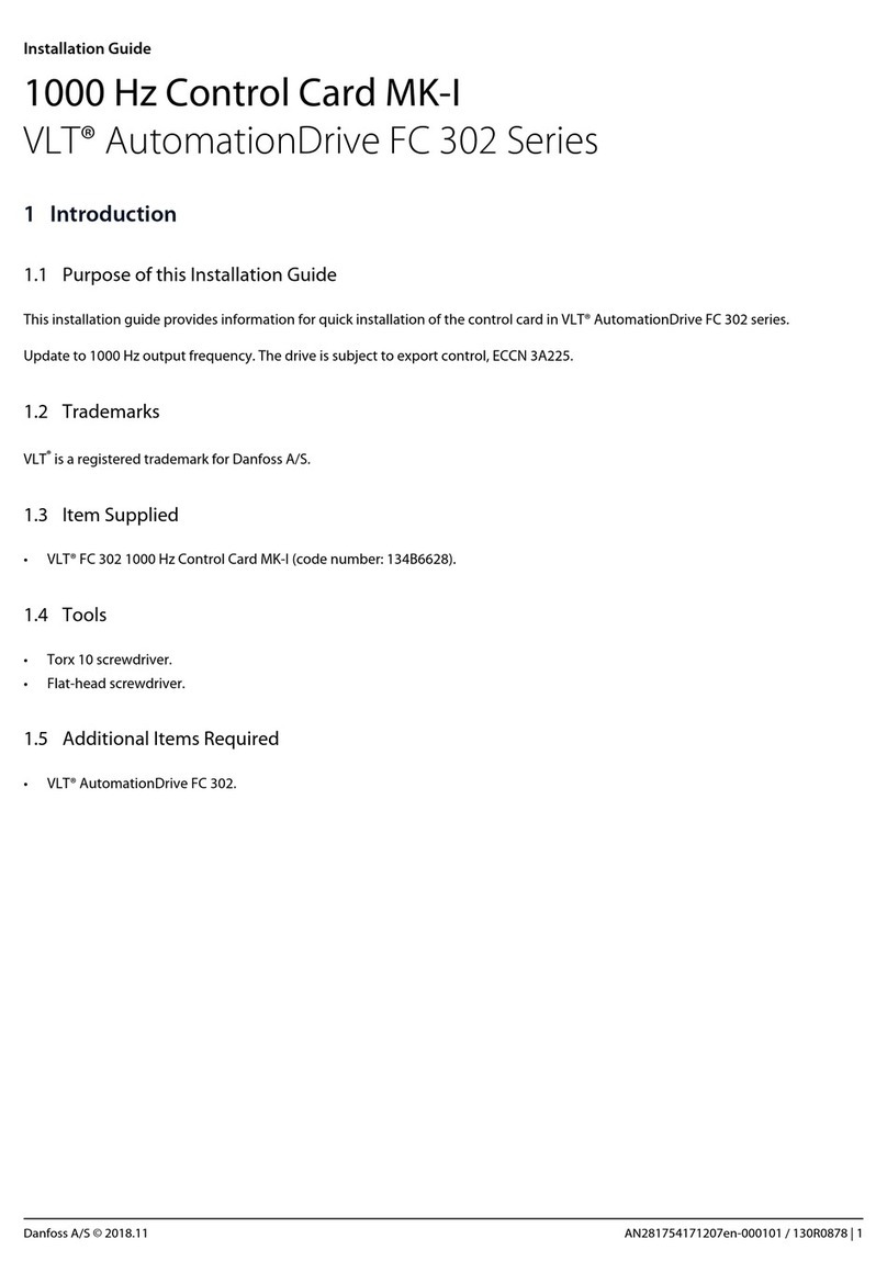 Danfoss 1000 Hz Control Card MK-I installation guide Danfoss 1000 Hz Control Card MK-I installation guide