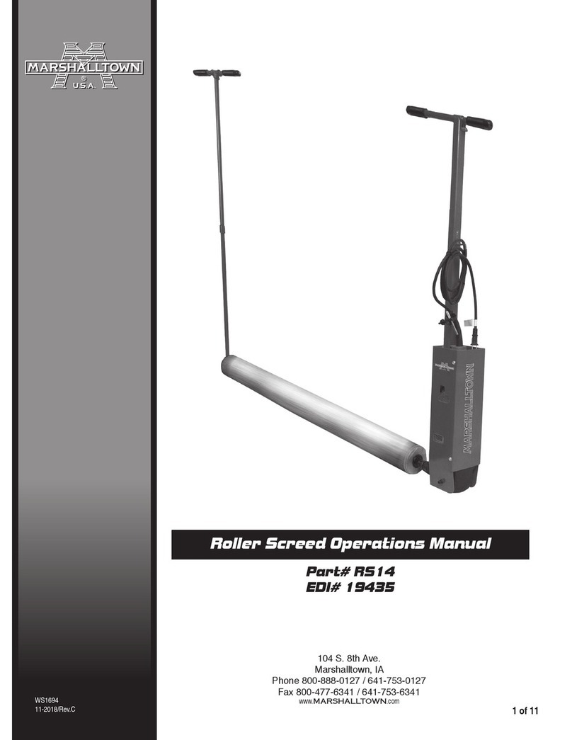 Marshalltown RS14 Operation manual Marshalltown RS14 Operation manual