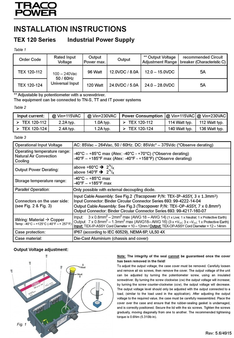 TracoPower TEX 120-112 User manual