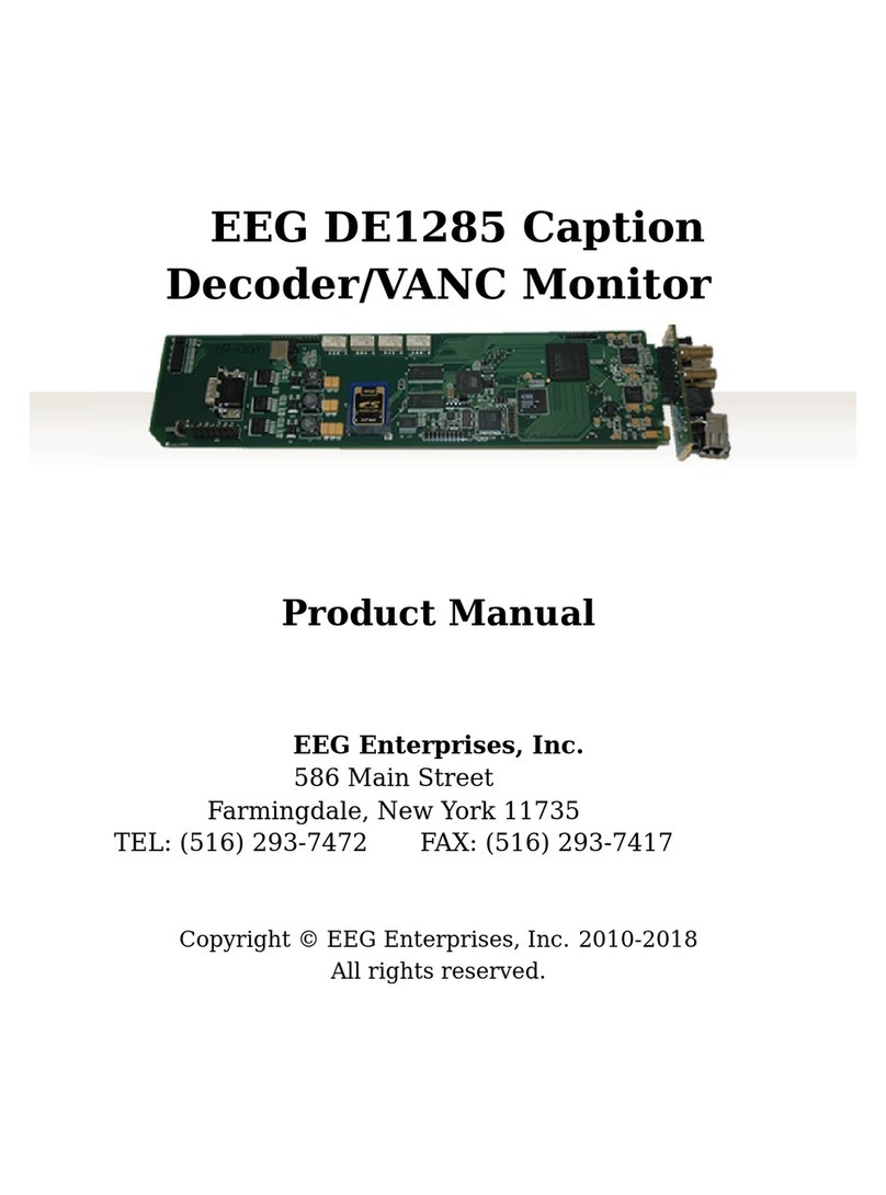 EEG DE1285 product manual