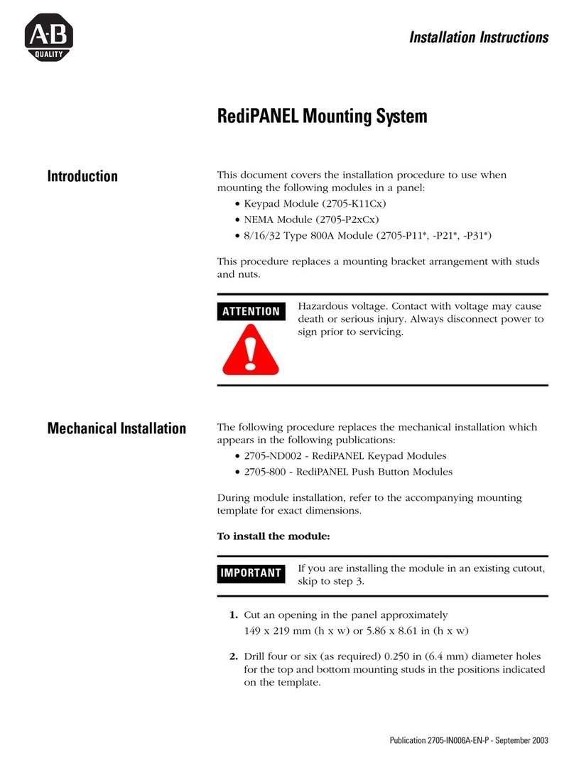 Allen-Bradley RediPANEL installation instructions