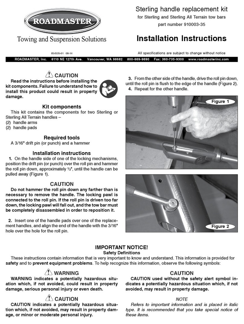 Roadmaster Sterling handle replacement kit 910003-35 installation instructions
