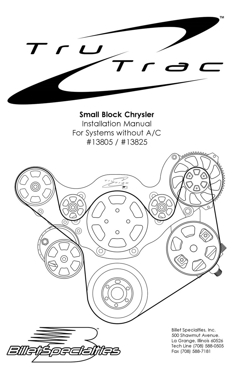 Billet Specialties Tru Trac # 13805 installation manual