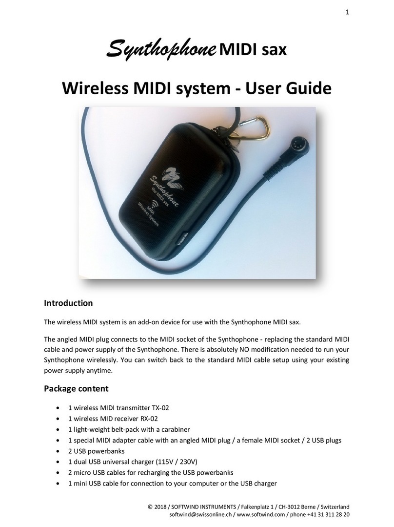 Softwind Synthophone MIDI sax user guide