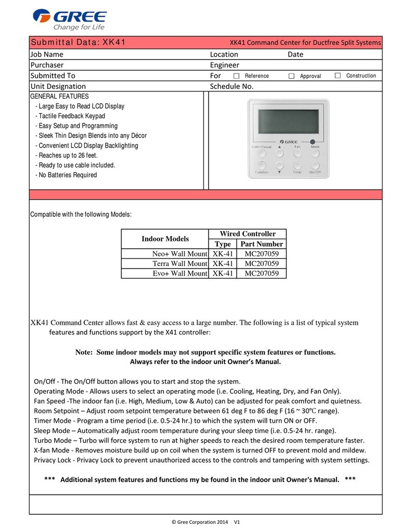 Gree XK41 owner's manual