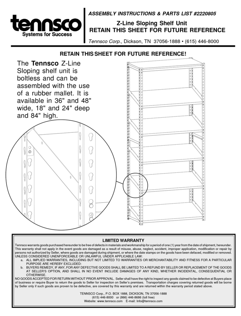 Tennsco zt7 Series User manual Tennsco zt7 Series User manual