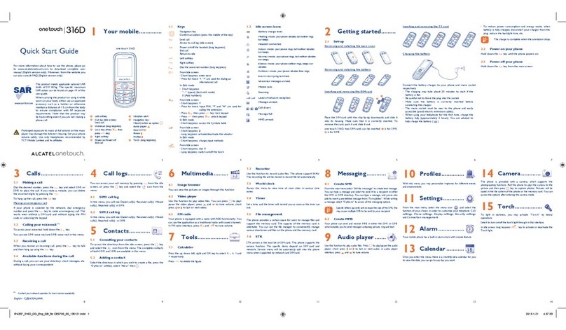 Alcatel one touch 316D User manual