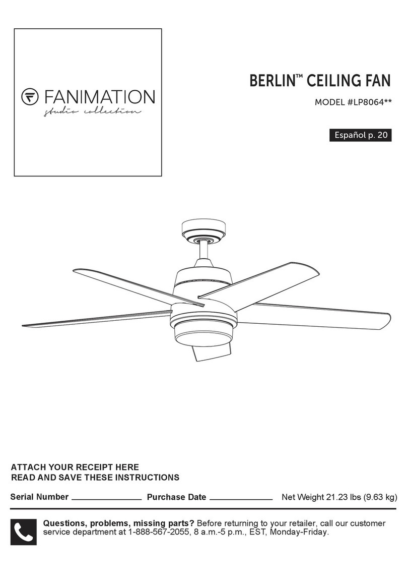 Fanimation BERLIN LP8064 Series User manual