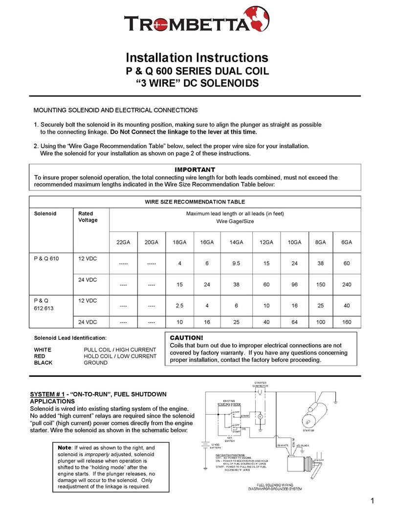 trombetta P & Q 610 installation instructions